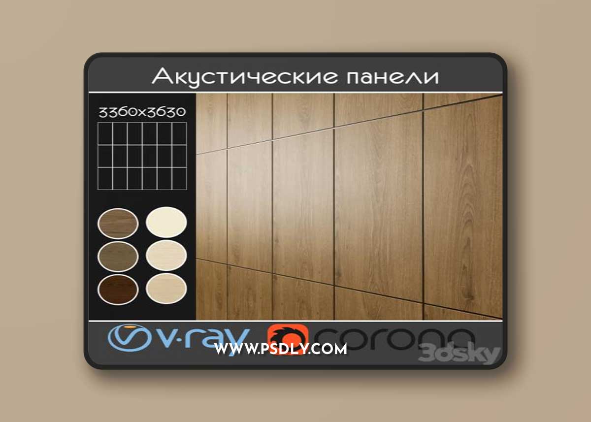 Acoustic decorative panels 6 kinds, set 4