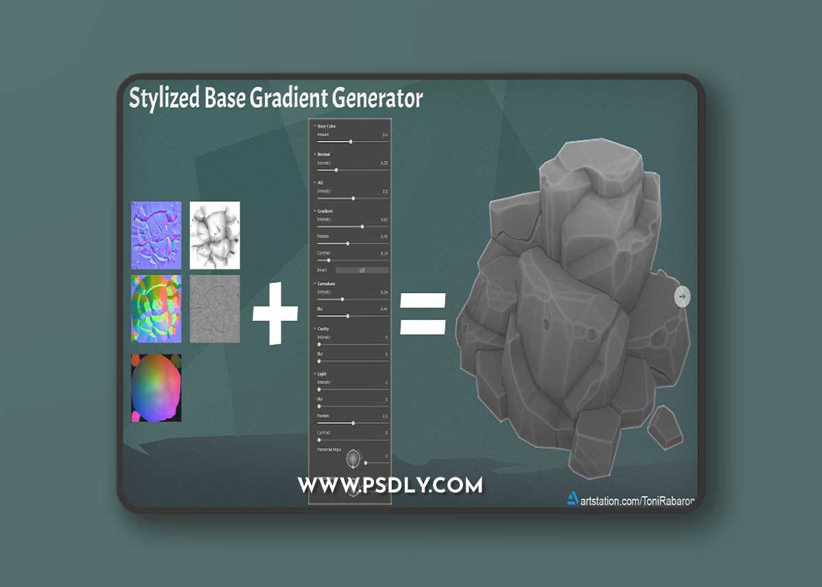 ArtStation - Stylized Base Gradient Generator for Substance Painter