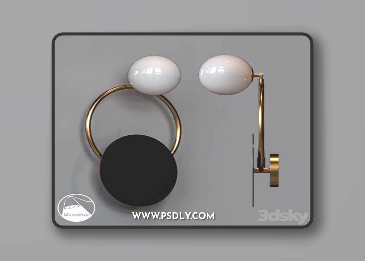 B4001 Sconce SUN ON THE RING A