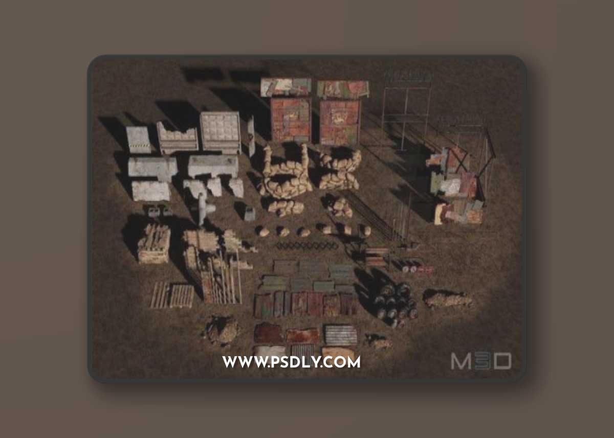Barricades Pack Low-poly