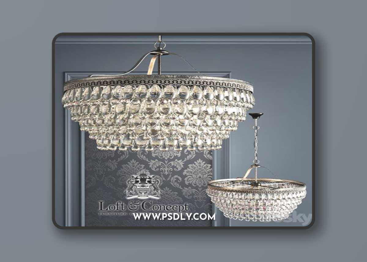 Chandelier Clarissa Glass Drop Petite Round Chandelier
