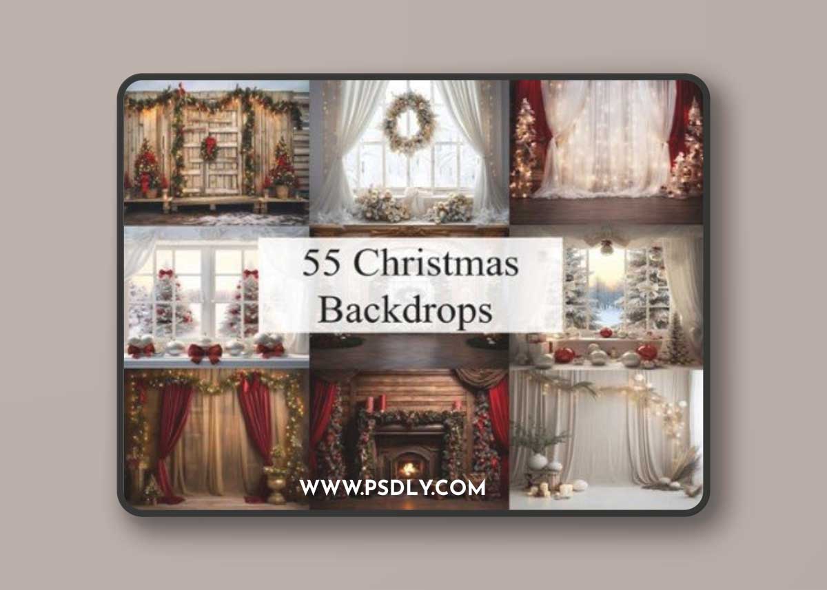 Christmas Backdrops Digital Papers