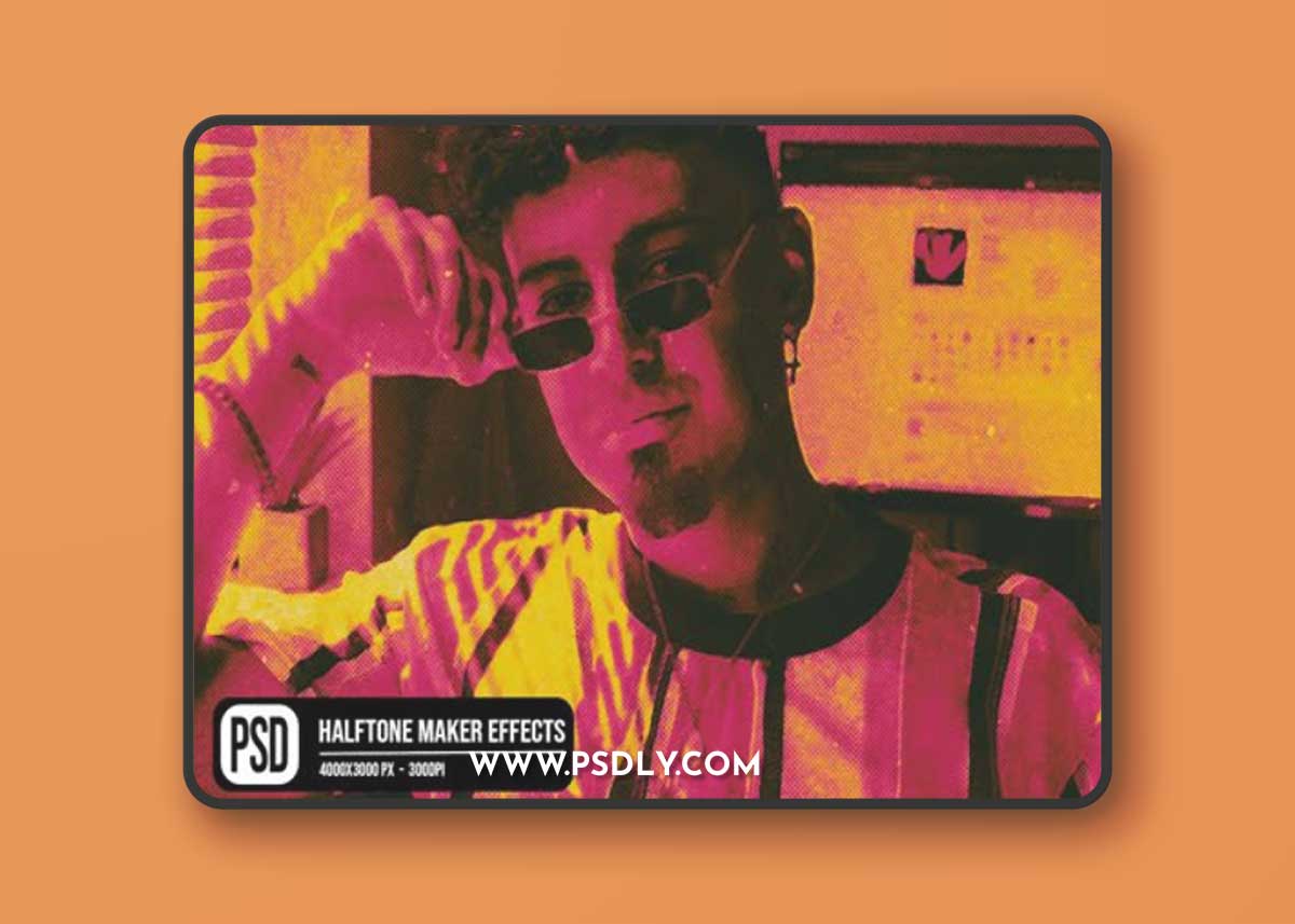 Halftone Maker Photoshop Effect 3D Model