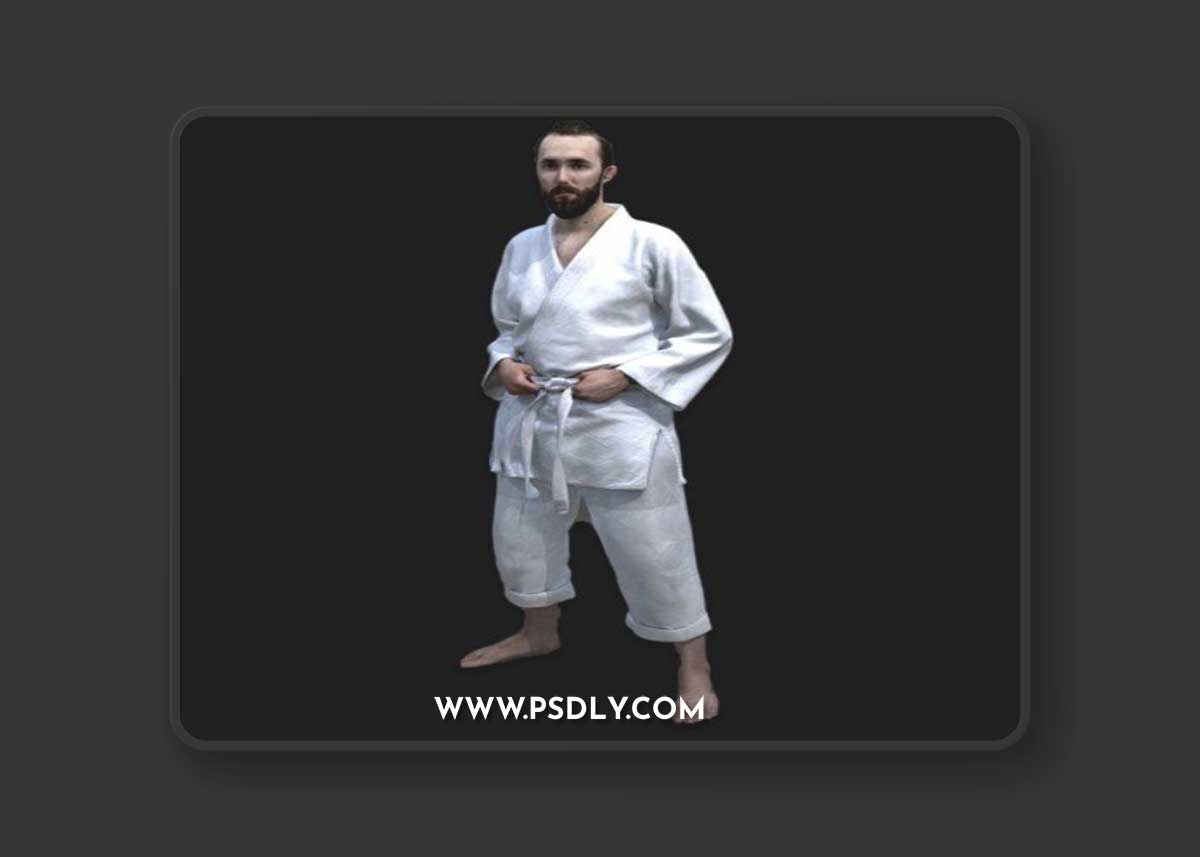 Man Sport Taekwondo 3D Scan