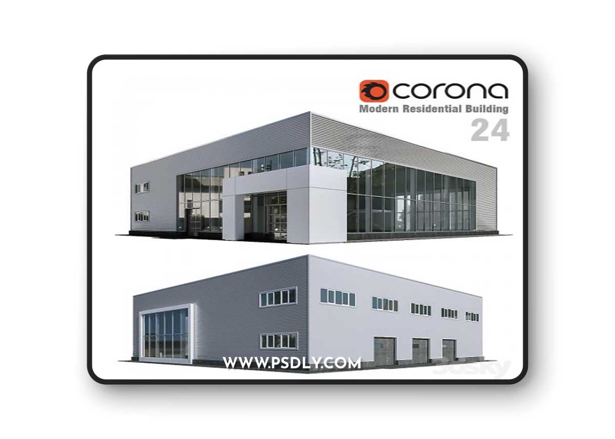 Modern Residential Building 24 3D Model