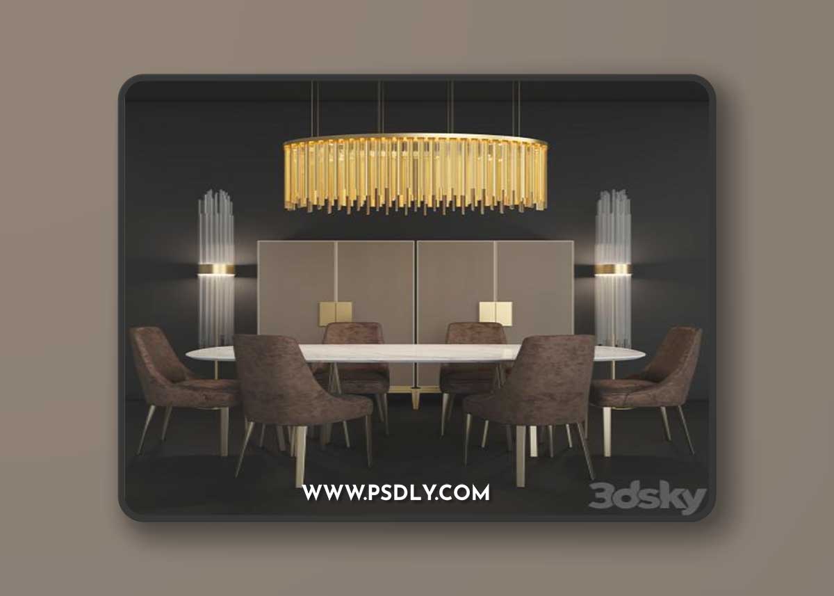 Paolo Castelli Furniture set 1 3D Model