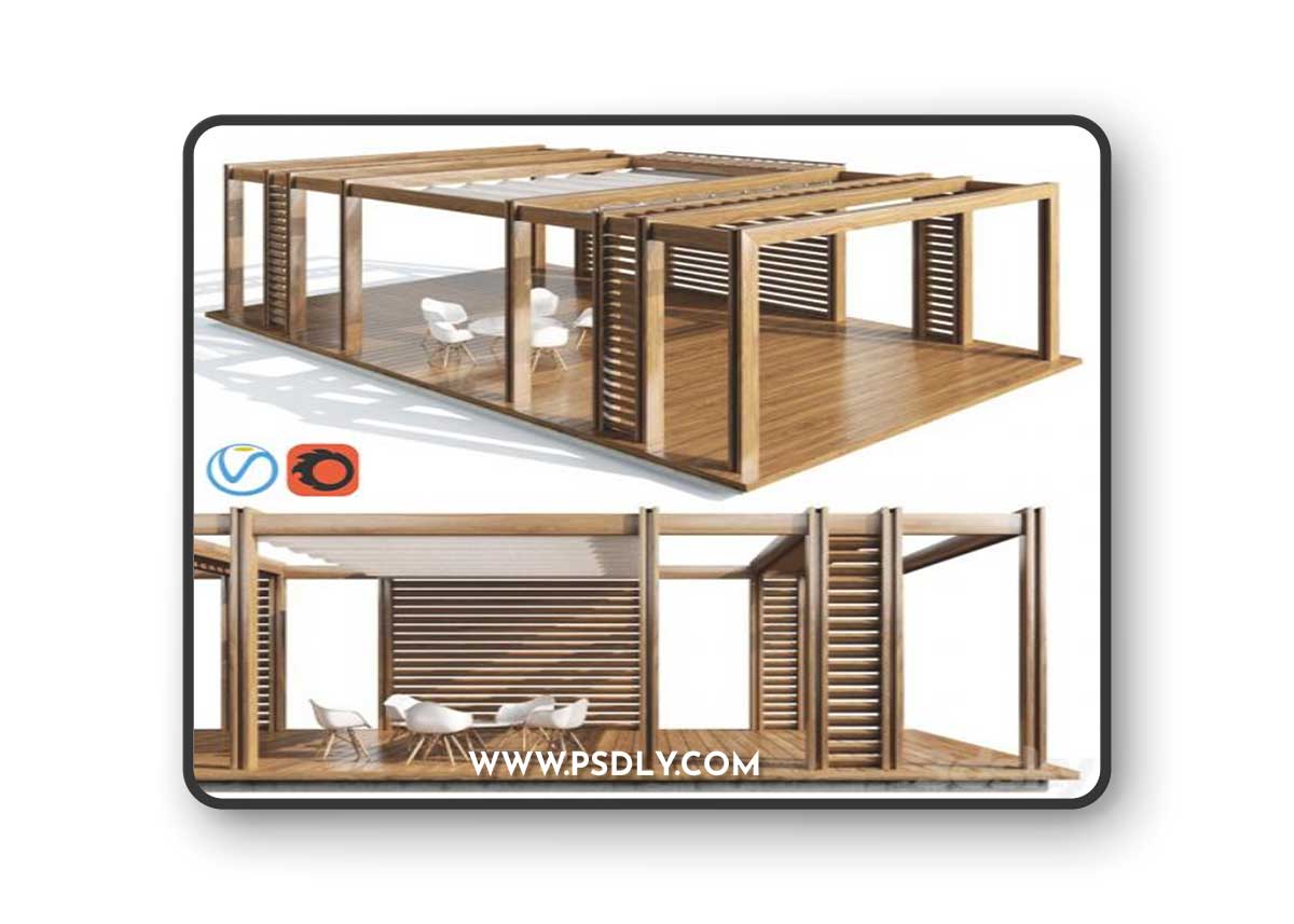 Pergola outdoor living space 01 Corradi