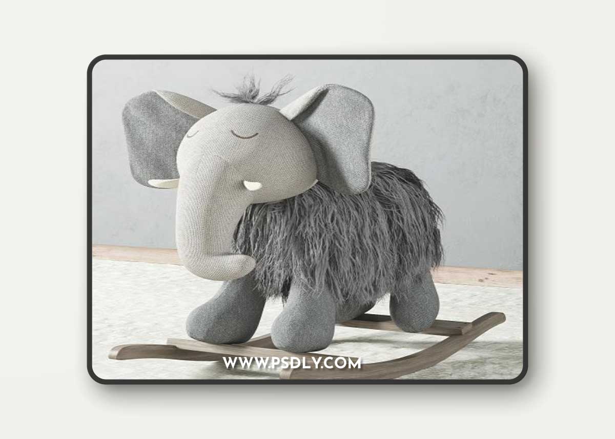 Plush Rocking | Elephant 3D Model