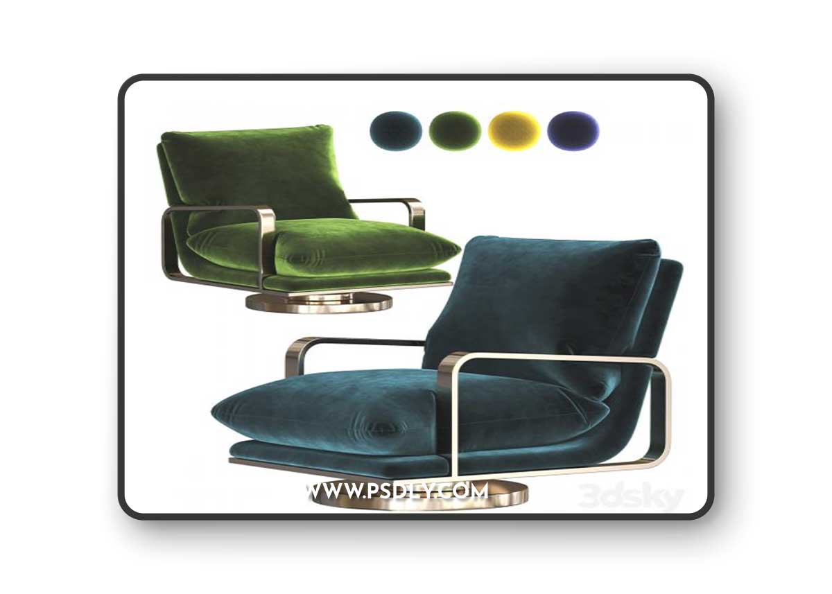 Rare Milo Baughman Brass Base Swivel Lounge Chairs Pair