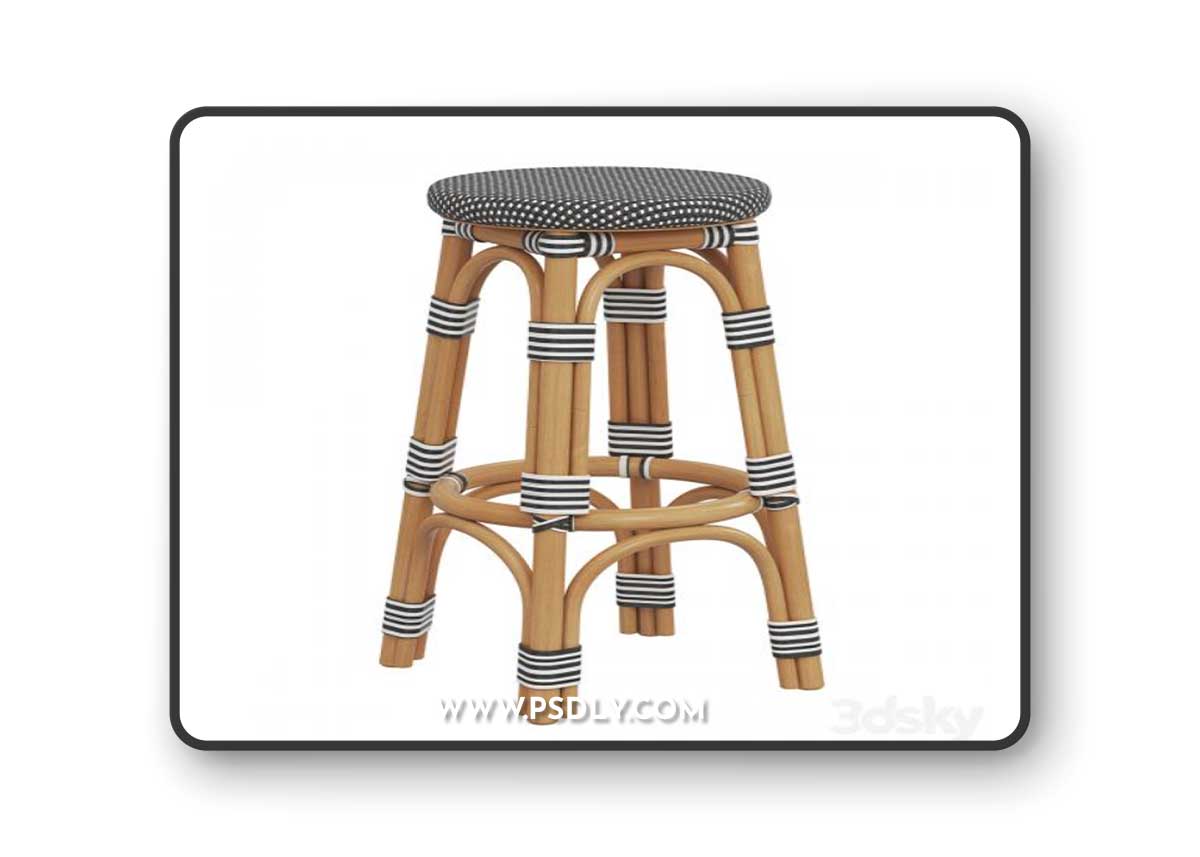 Restoration Hardware St Germain Resin Backless Stool
