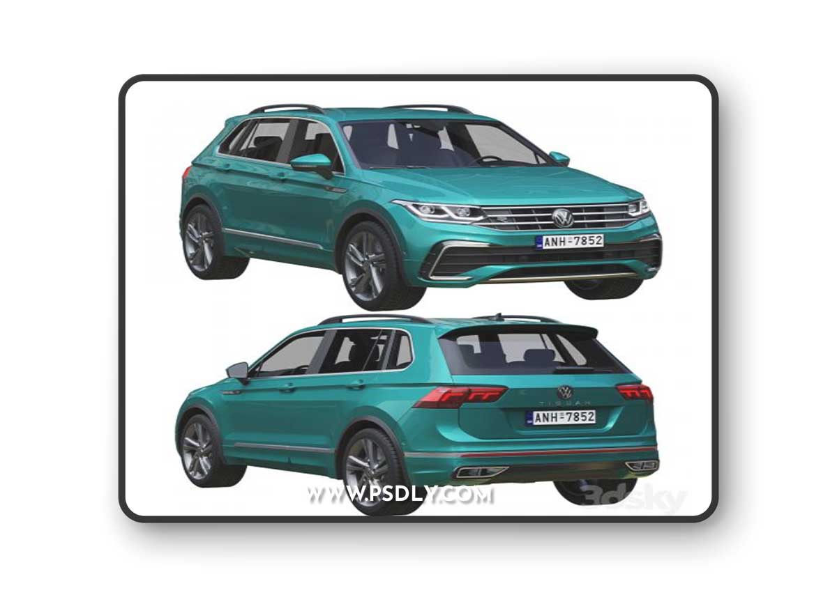 Volkswagen Tiguan 2021 3D Model