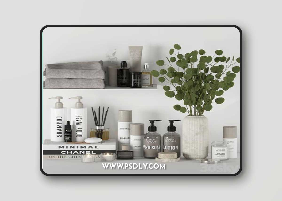 bathroom accessories 05 3D Model