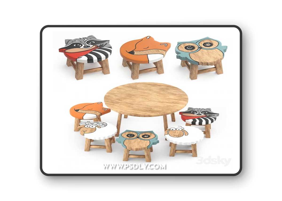 kids furniture01-animal chairs