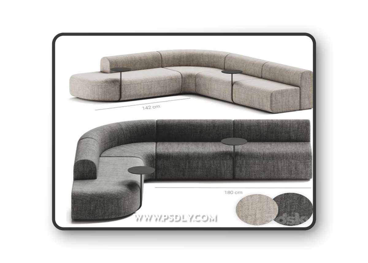 ARTIKO Sectional modular fabric sofa AT 16 by MDD