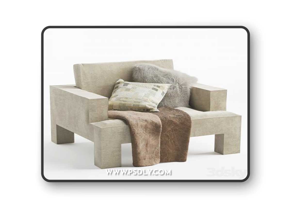 Alto piano armchair 3D Model