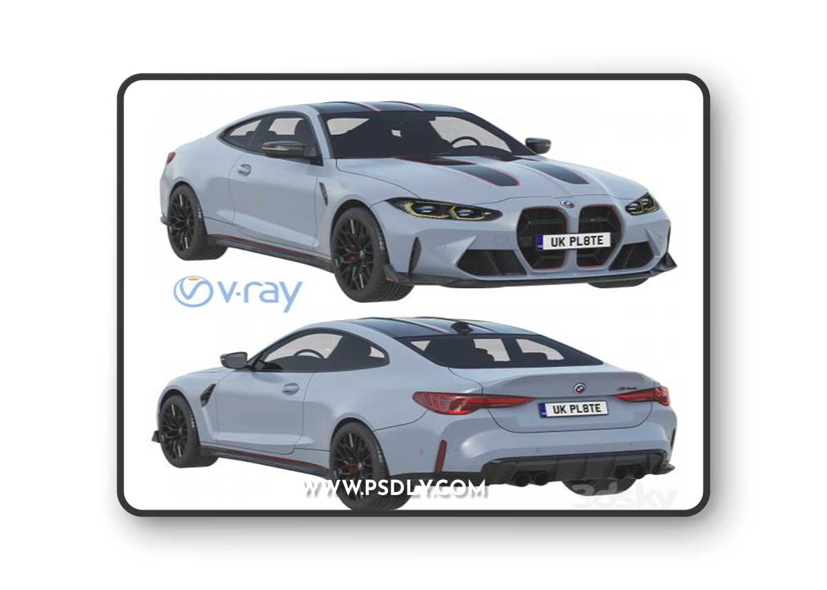 BMW M4 CSL 2022 3D Model