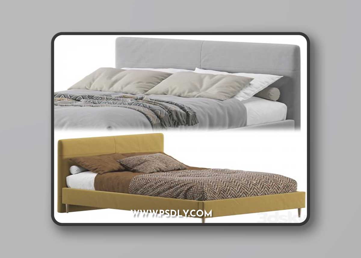 Bed Mayton 140 Velvet Yellow By Divan.ru