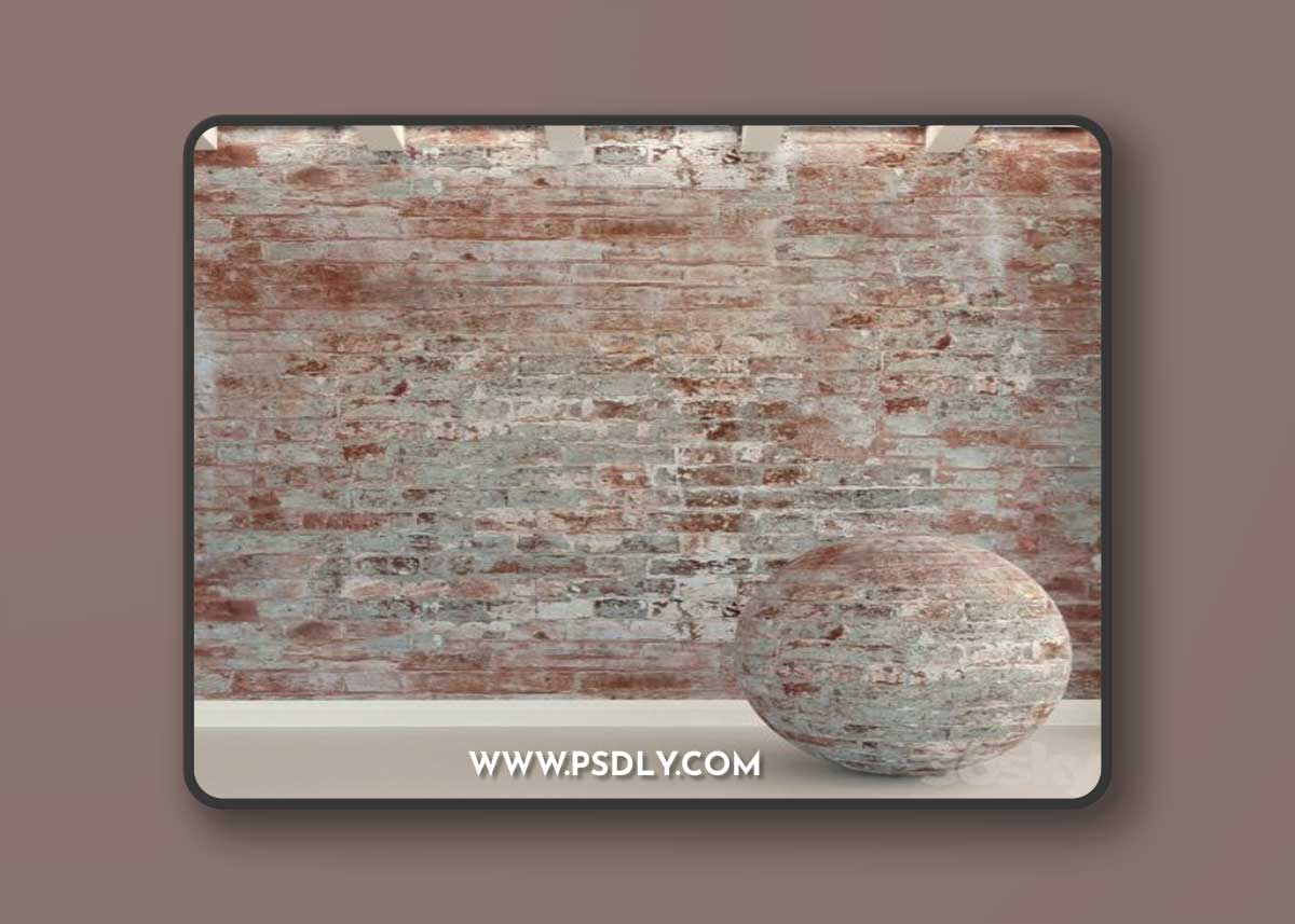 Brick wall. Old brick. 100 3D Model
