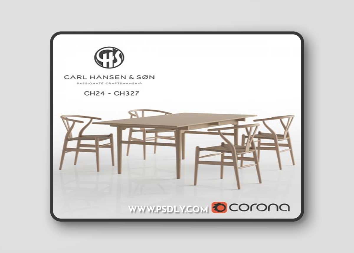 Carl Hansen - CH24-CH327 3D Model