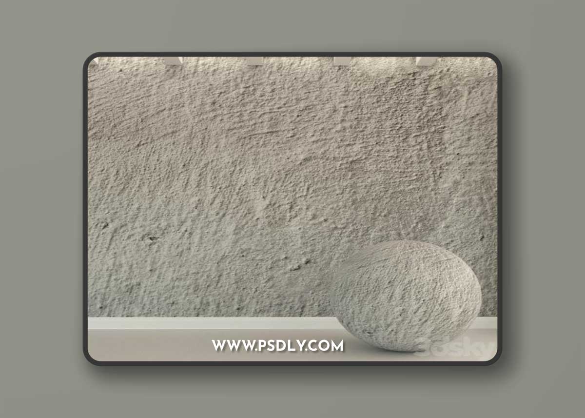 Concrete wall. Old concrete. 126 3D Model
