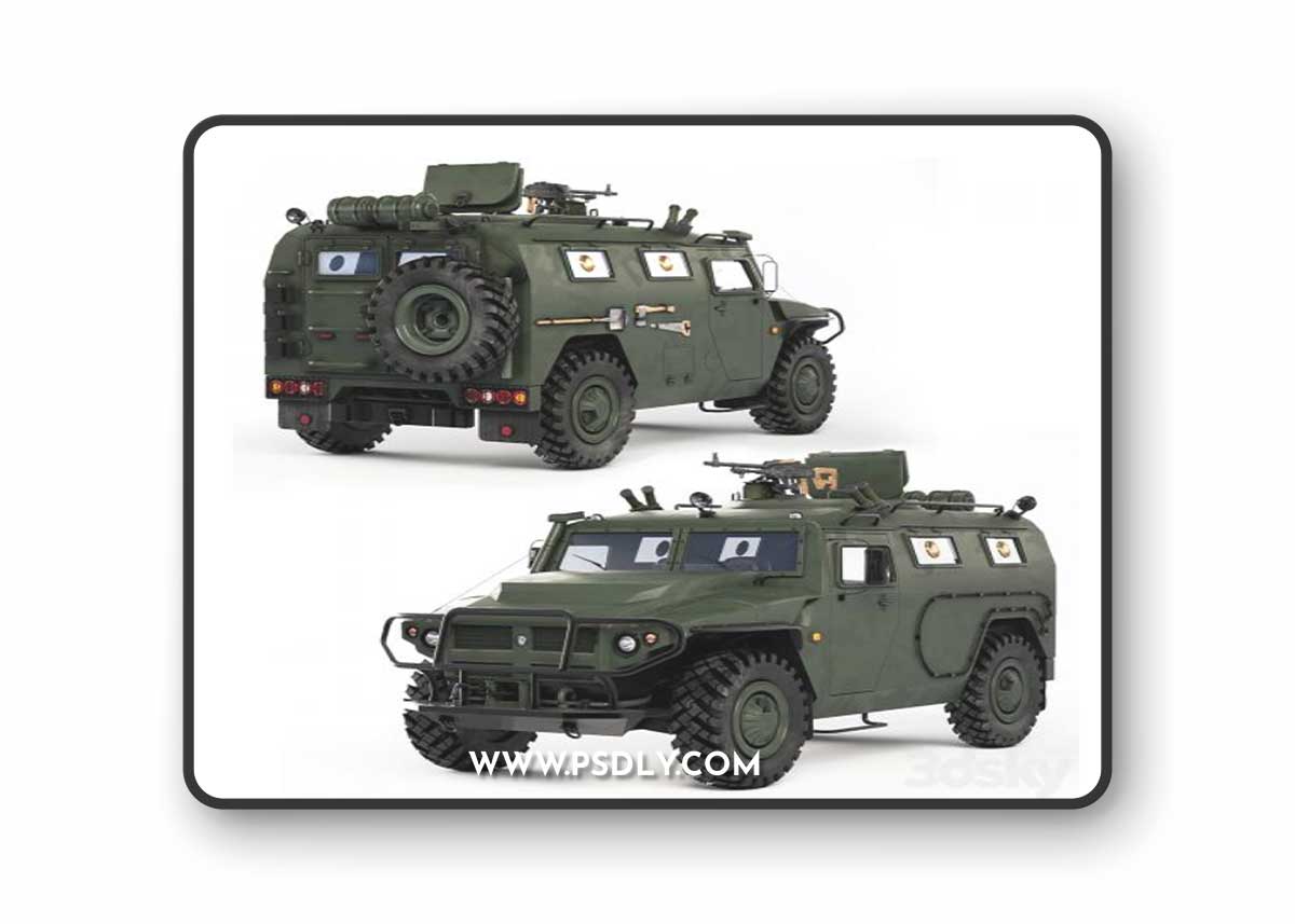 Gaz Tiger M 23115 3D Model