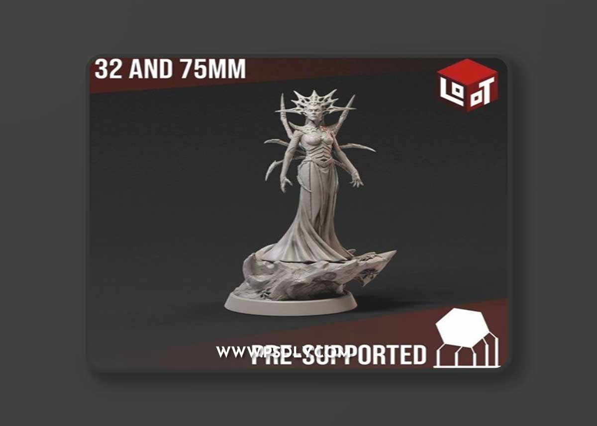 Iniha Yunvra the Drow Queen – 3D Print Model