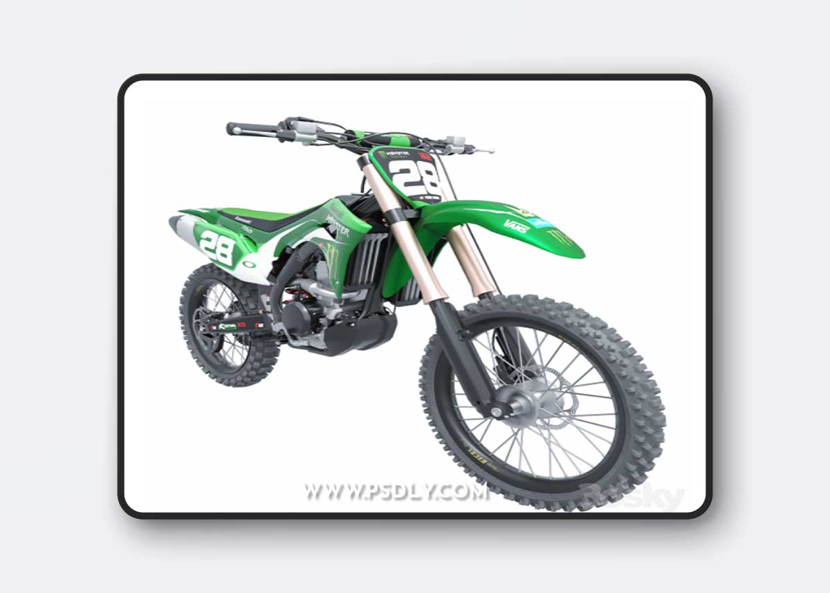 Kawasaki motorcycle 3D Model