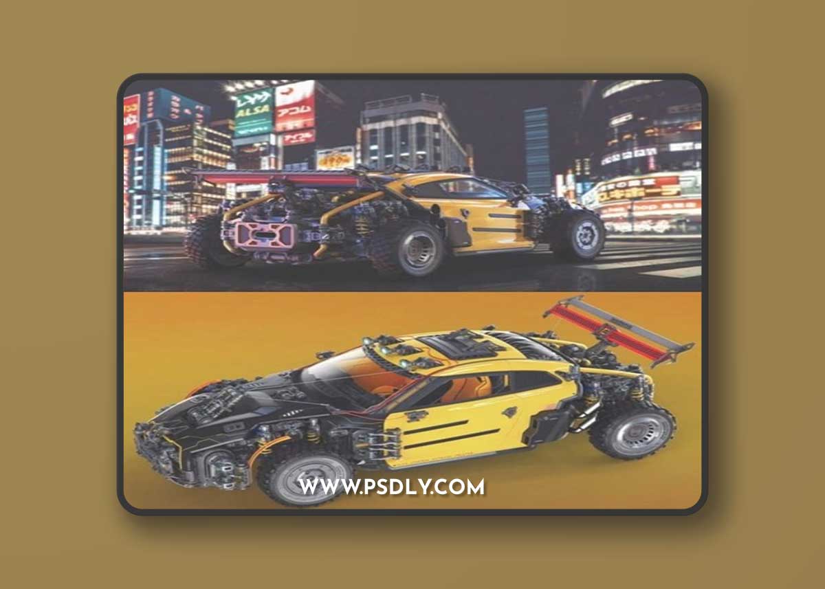 Kitbash Buggy Concept 3D Model