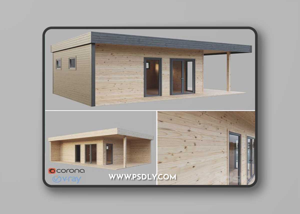 Modular house, bathhouse 3D Model