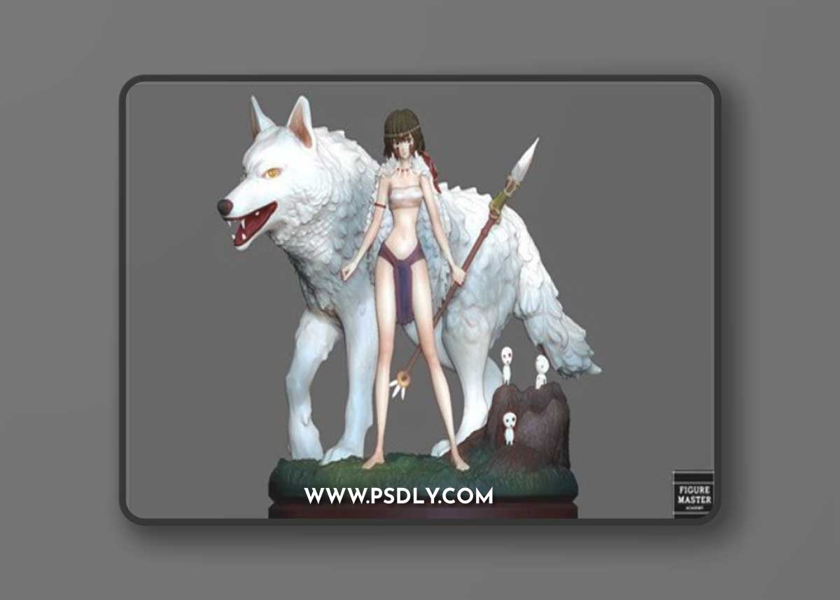 Mononoke Hime Miyazaki Hayao Anime Sexy Wild Girl – 3D Print Model
