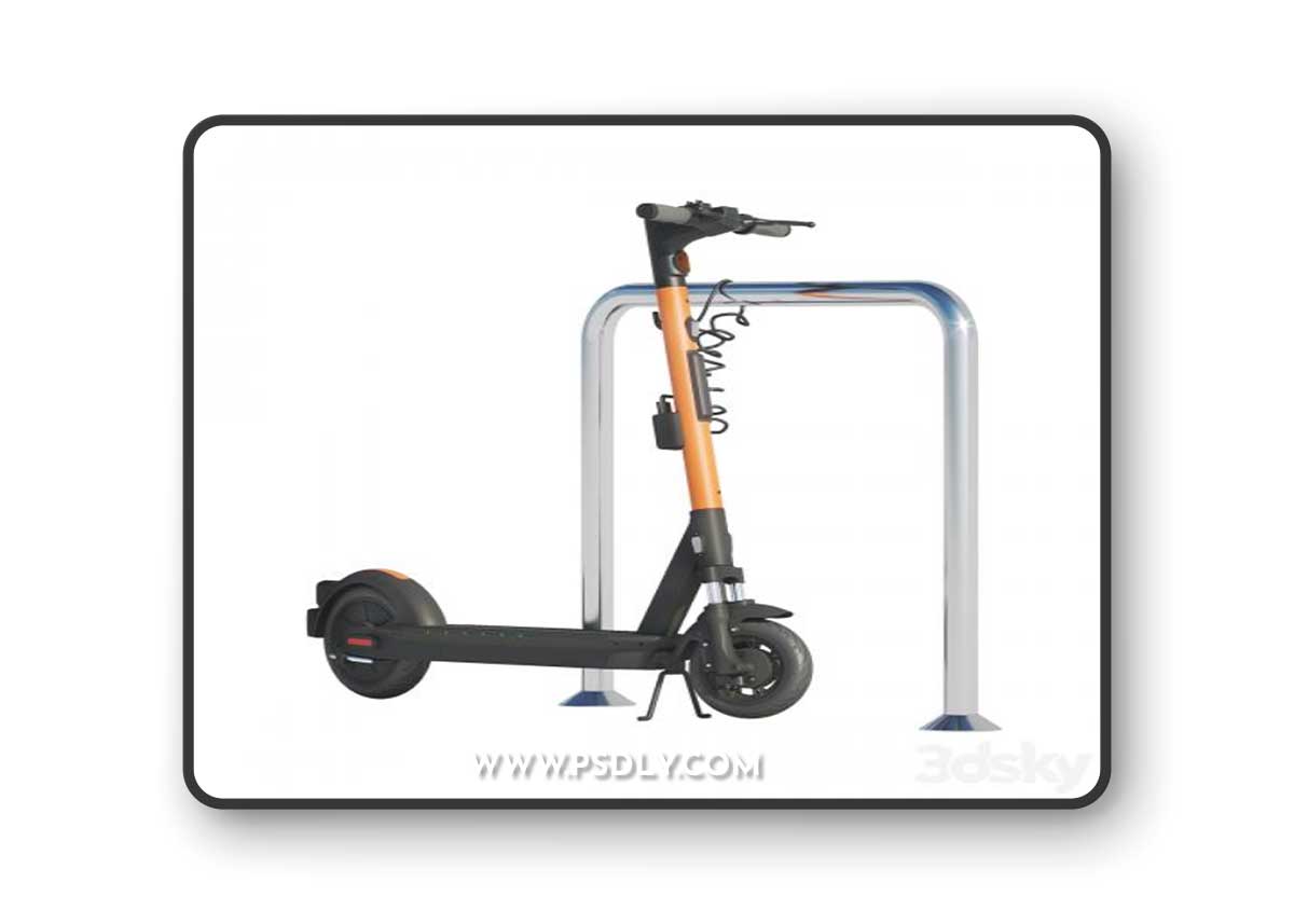 Ninebot MAX Pro electric scooter with parking column (kicksharing)