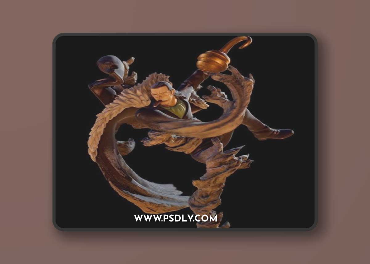 One Piece Crocodile In Action – 3D Print Model