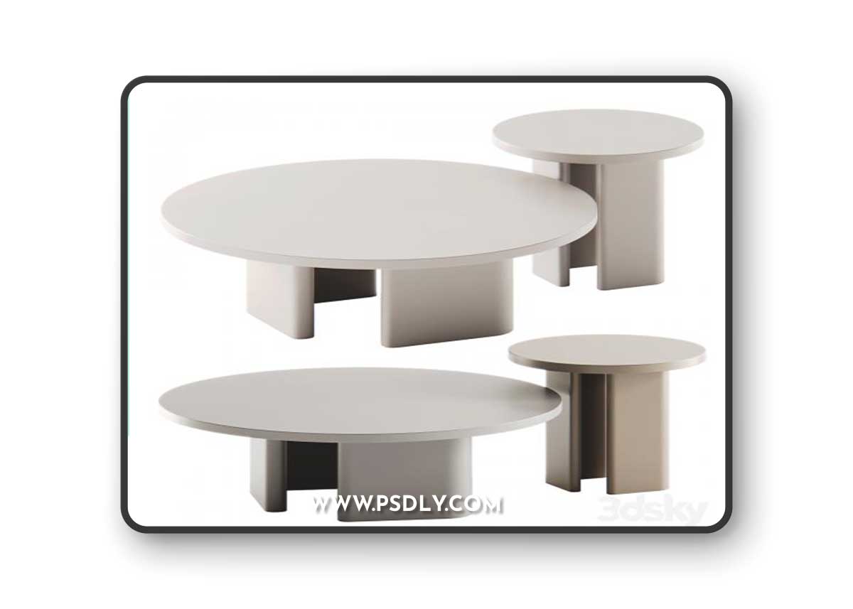 RO.ND Colored Coffee Table by DE.CI