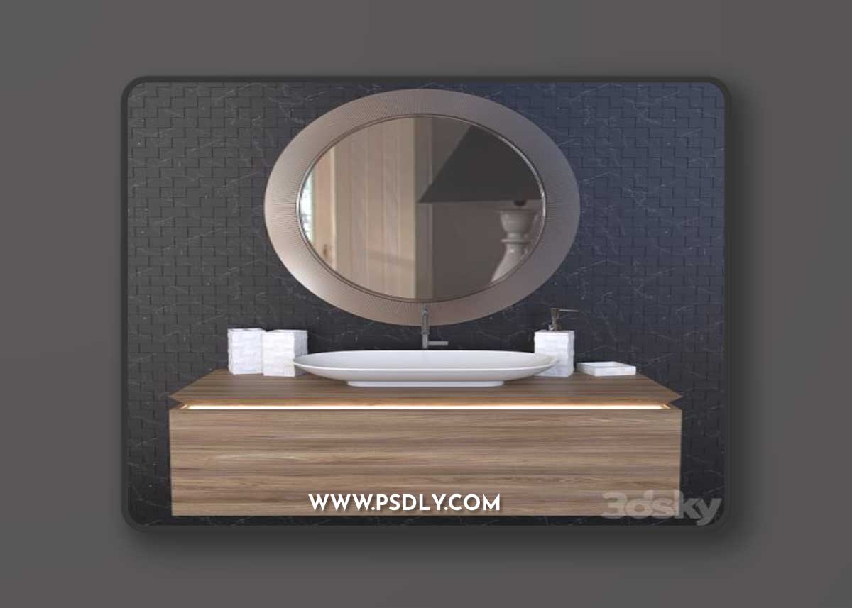 Schwarz Weiß Mosaik Badezimmer Set