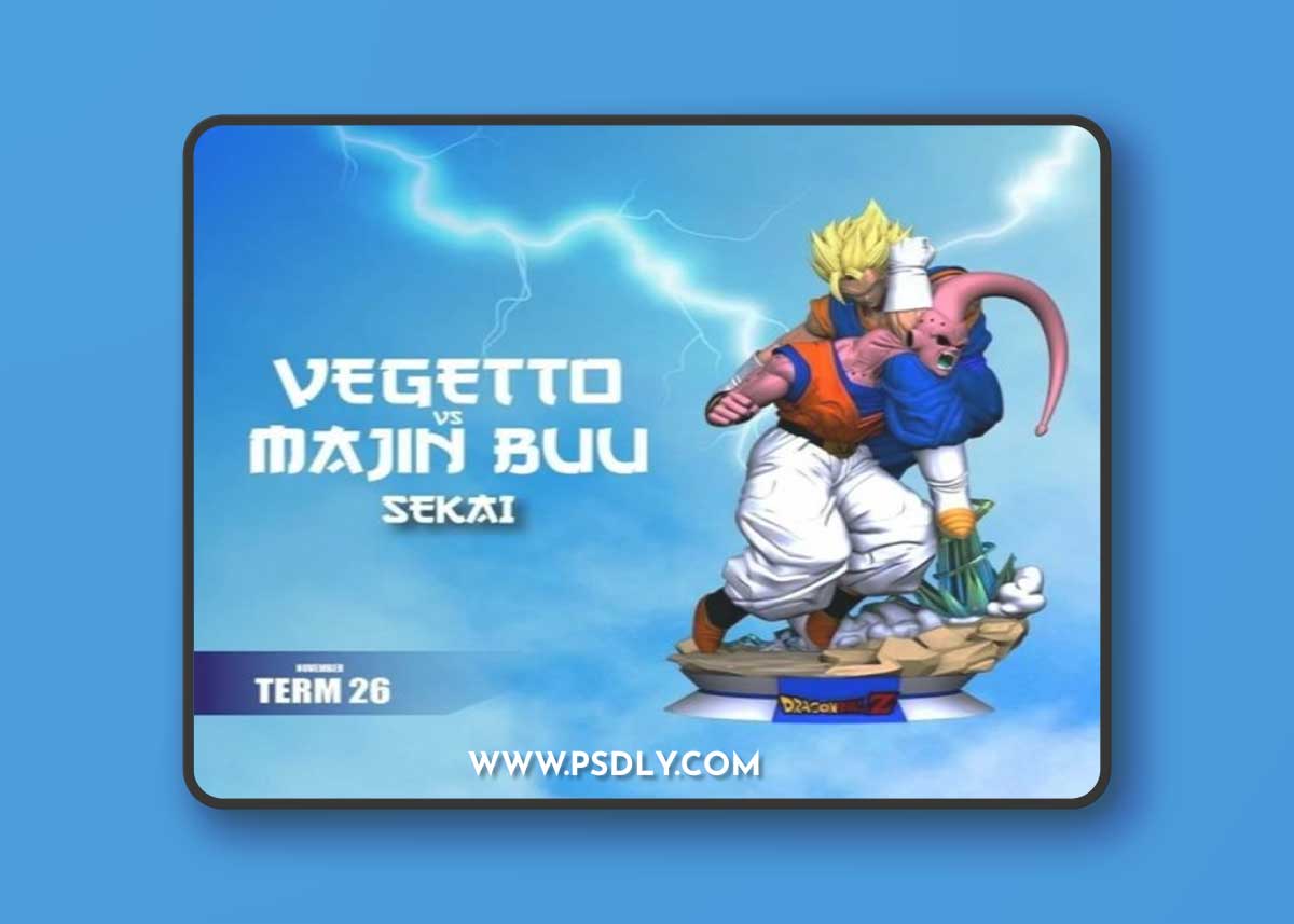 Sekai – Vegito VS Majin Boo Diorama and Sculpture and Bust – 3D Print Model