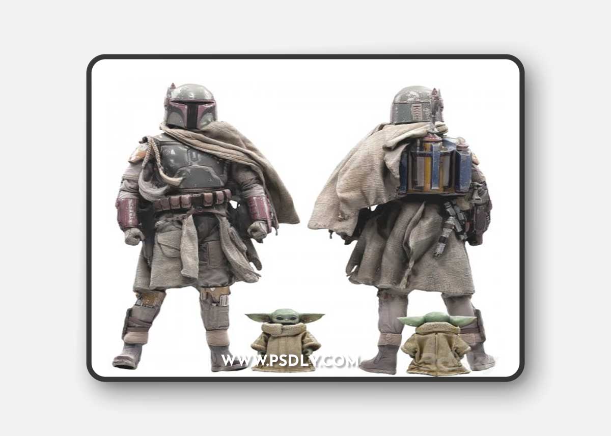 Set of figures 1 Boba Fett Mythos Star Wars and grogu