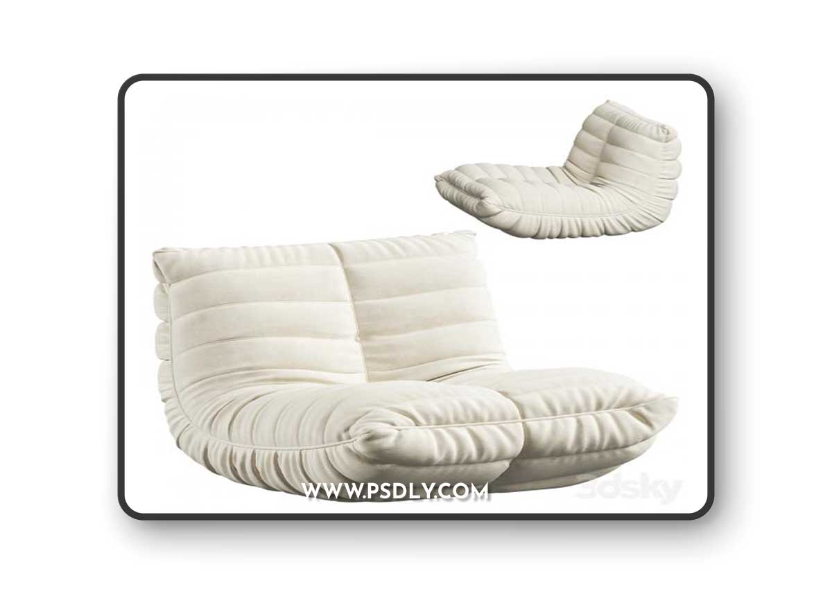Suede Armless Bean Bag Chair & Lounger by Trule