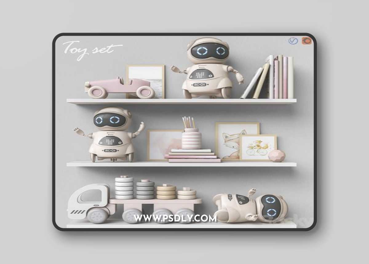 Toys and furniture set 61 3D Model