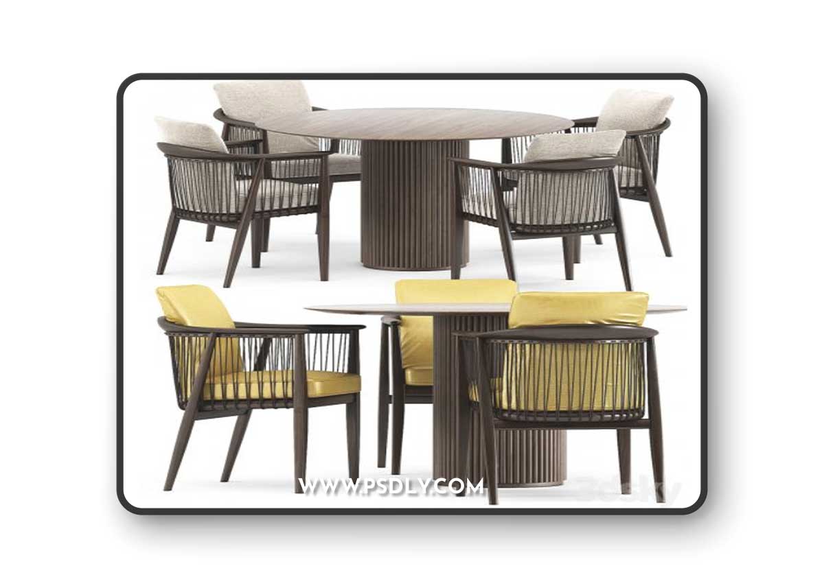 VIOLA CHAIR by Poltrona Frau and PALAIS ROYAL by ASPLUND