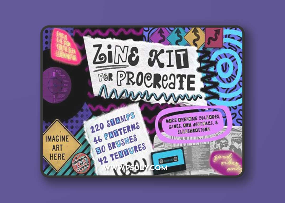 Zine Kit with 350 Brushes for Procreate
