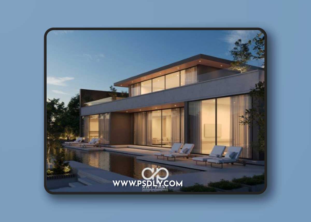 3Ds Max Villa Exterior Model