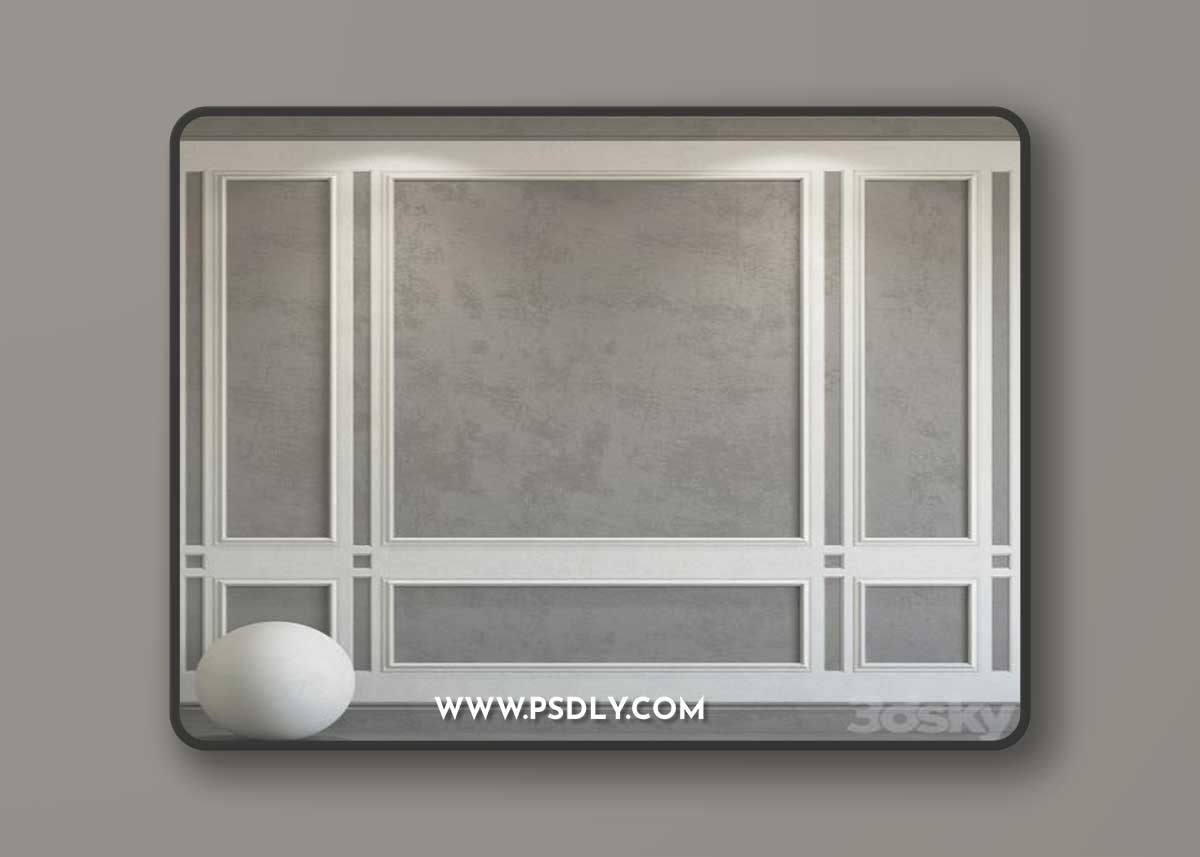 Decorative plaster with molding 146 3D Model