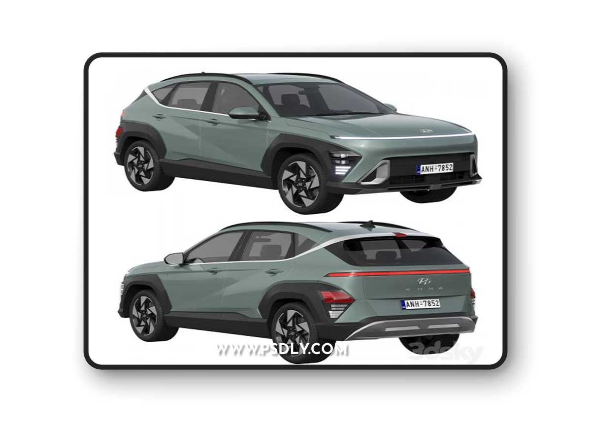 Hyundai Kona 2024 3D Model