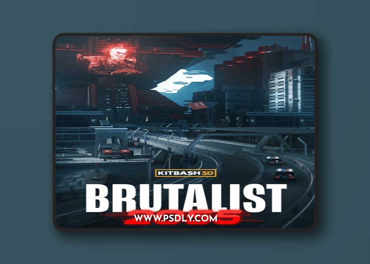 Kitbash3D - Brutalist 2055 3D Model