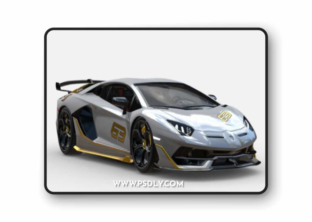 Lamborghini Aventador SVJ 63 3D Model