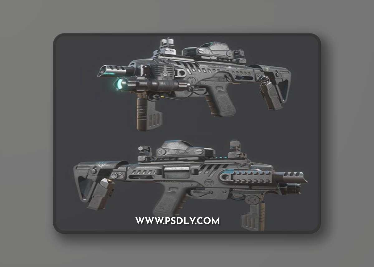 Roni Carbine PBR 3D Model