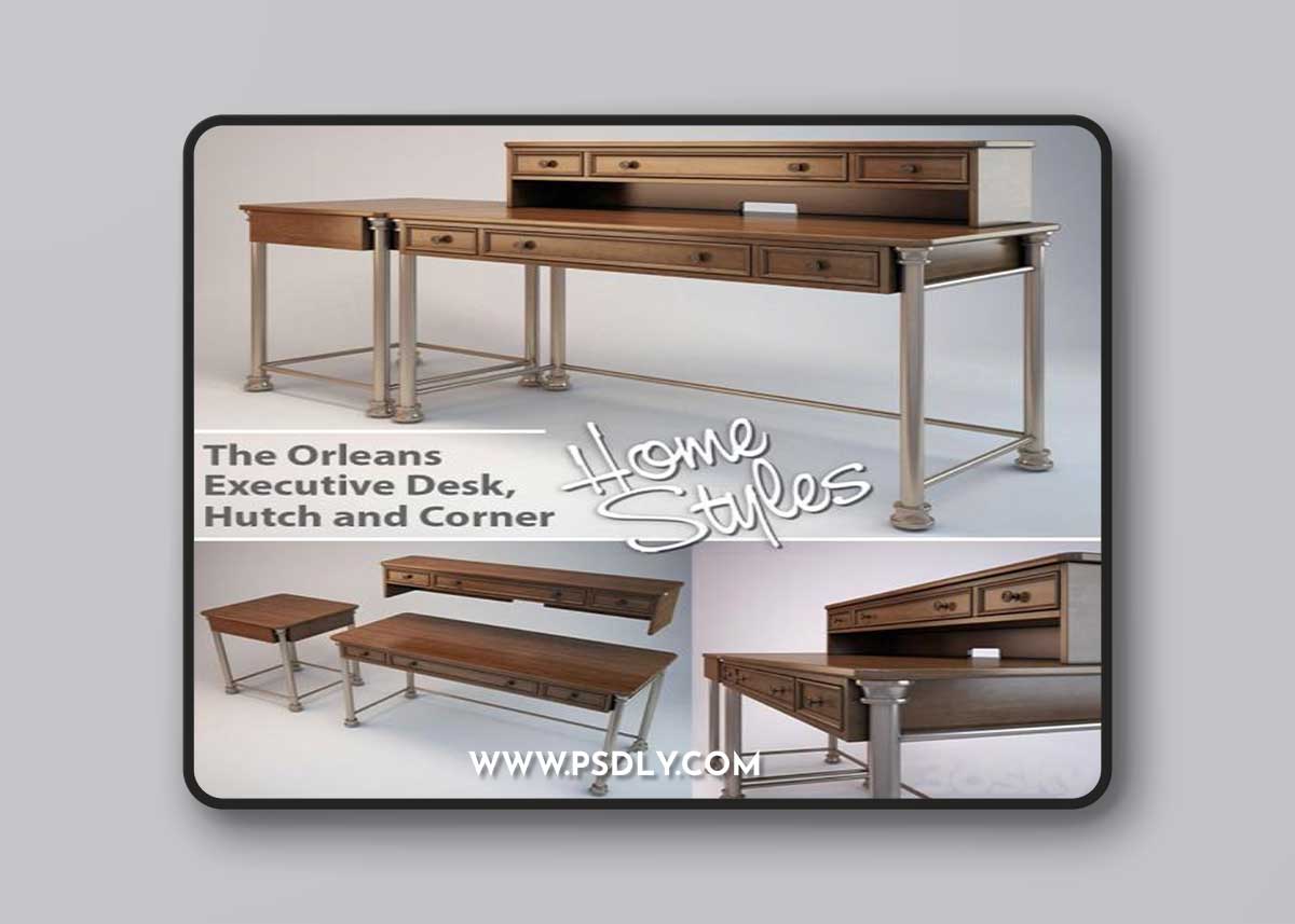 The Orleans Executive Desk, Hutch and Corner - desktop