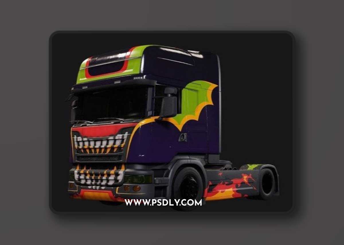 Truck semi paint job 3D Model