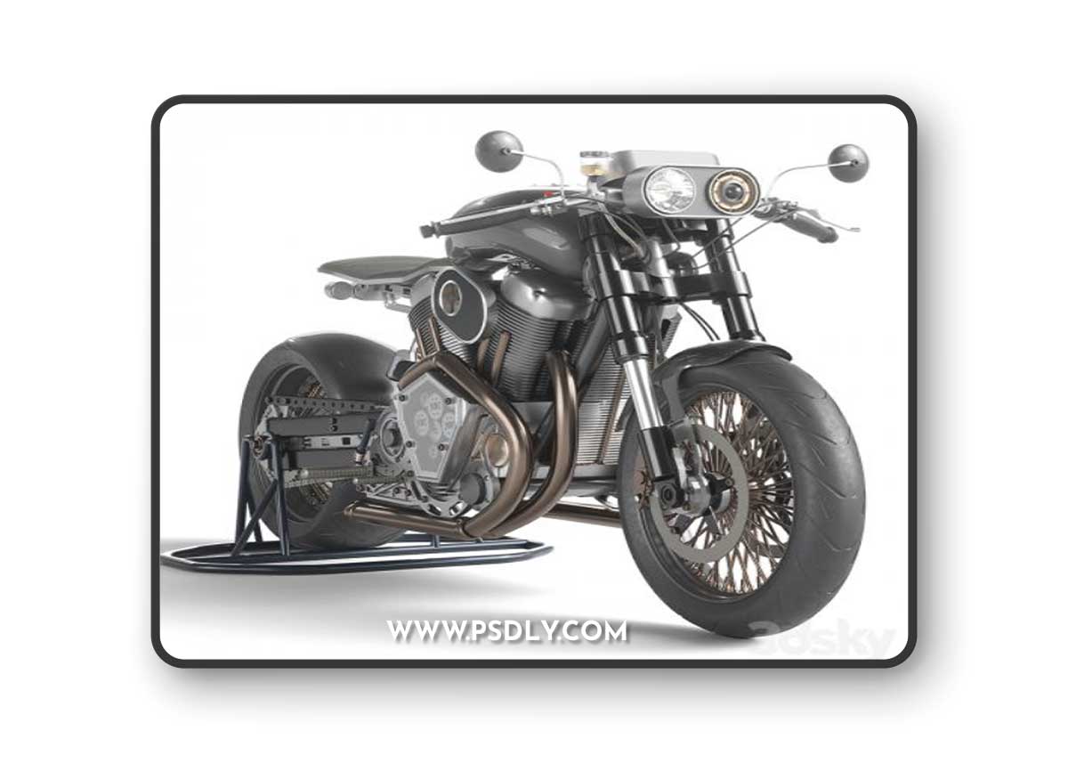 Custom motorcycle 3D Model