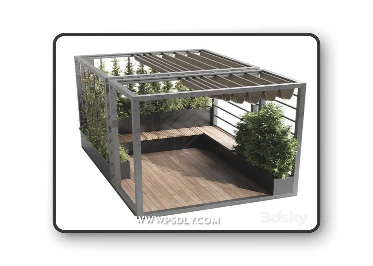Landscape Furniture with Pergola and Roof garden 09